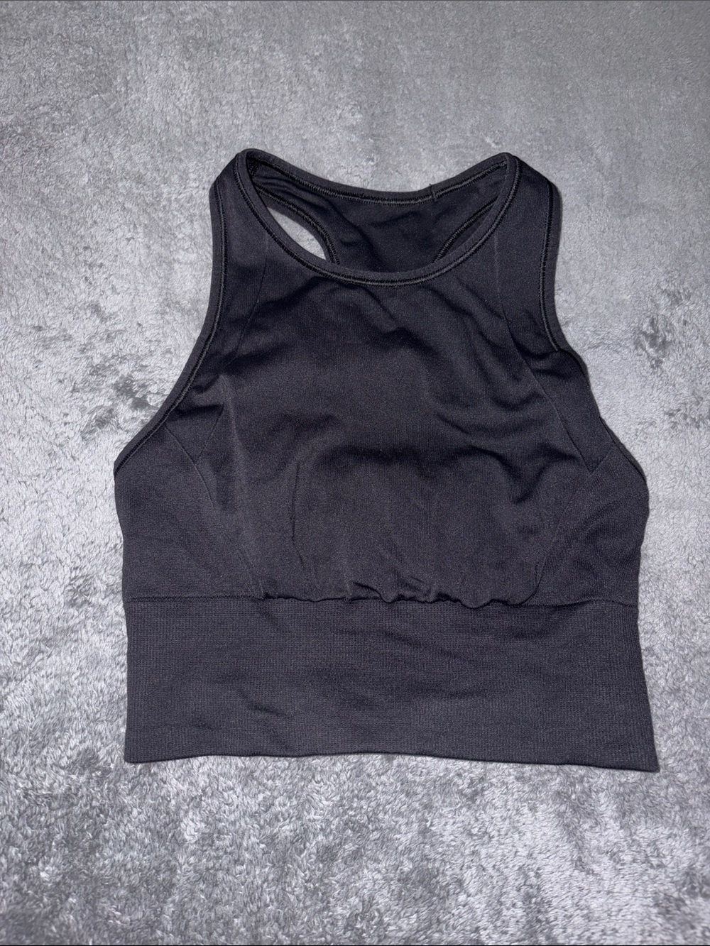 Lululemon Black Racerback Crop Sports Bra Top